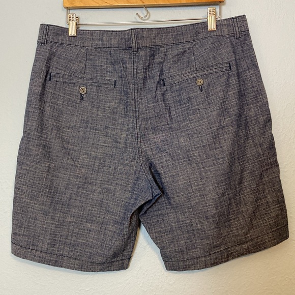 Marc Anthony Mens Size 36 Blue Shorts 9” Inseam Flat Front Zip Fly Pockets - Picture 8 of 12